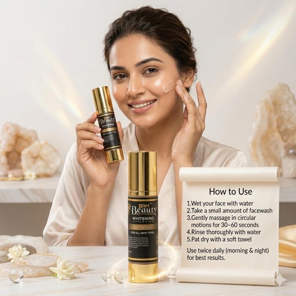 How to Use BAM BEAUTY Whitening & Anti-Aging Facewash