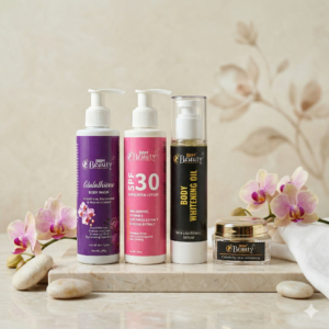 Body whitening kit Glutathion Body Wash+SPF 30+BODY WHITNING Oil+celebrity skin whitning