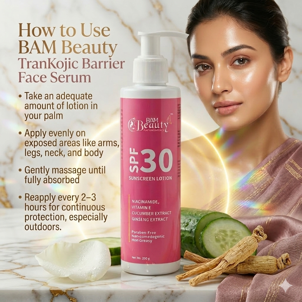 How to Use BAM BEAUTY – Body Sunscreen Lotion SPF 30