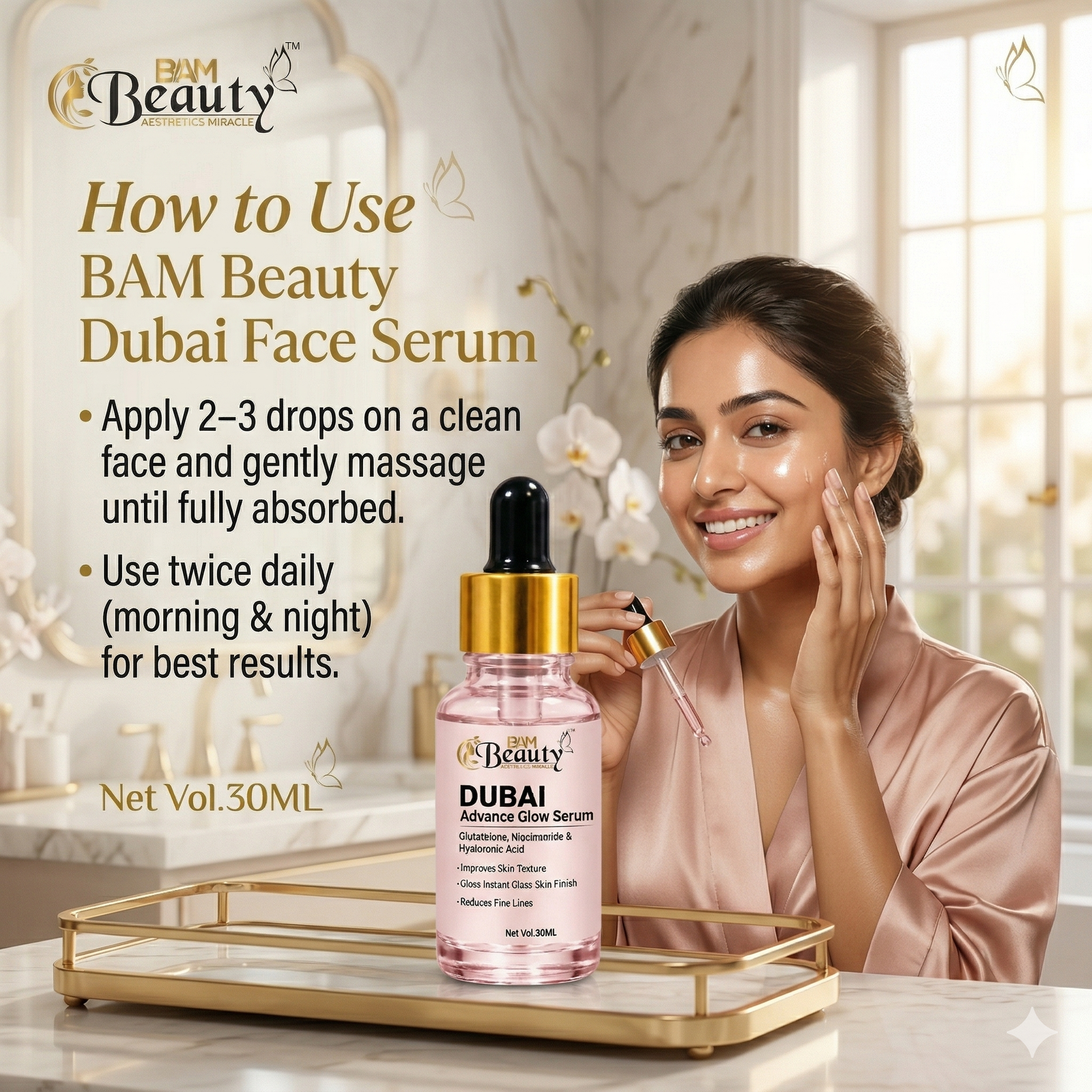 How to Use BAM Beauty Dubai Face Serum