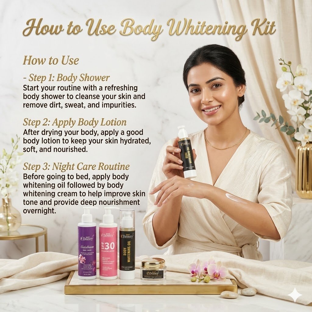 How to Use Body Whitening Kit.