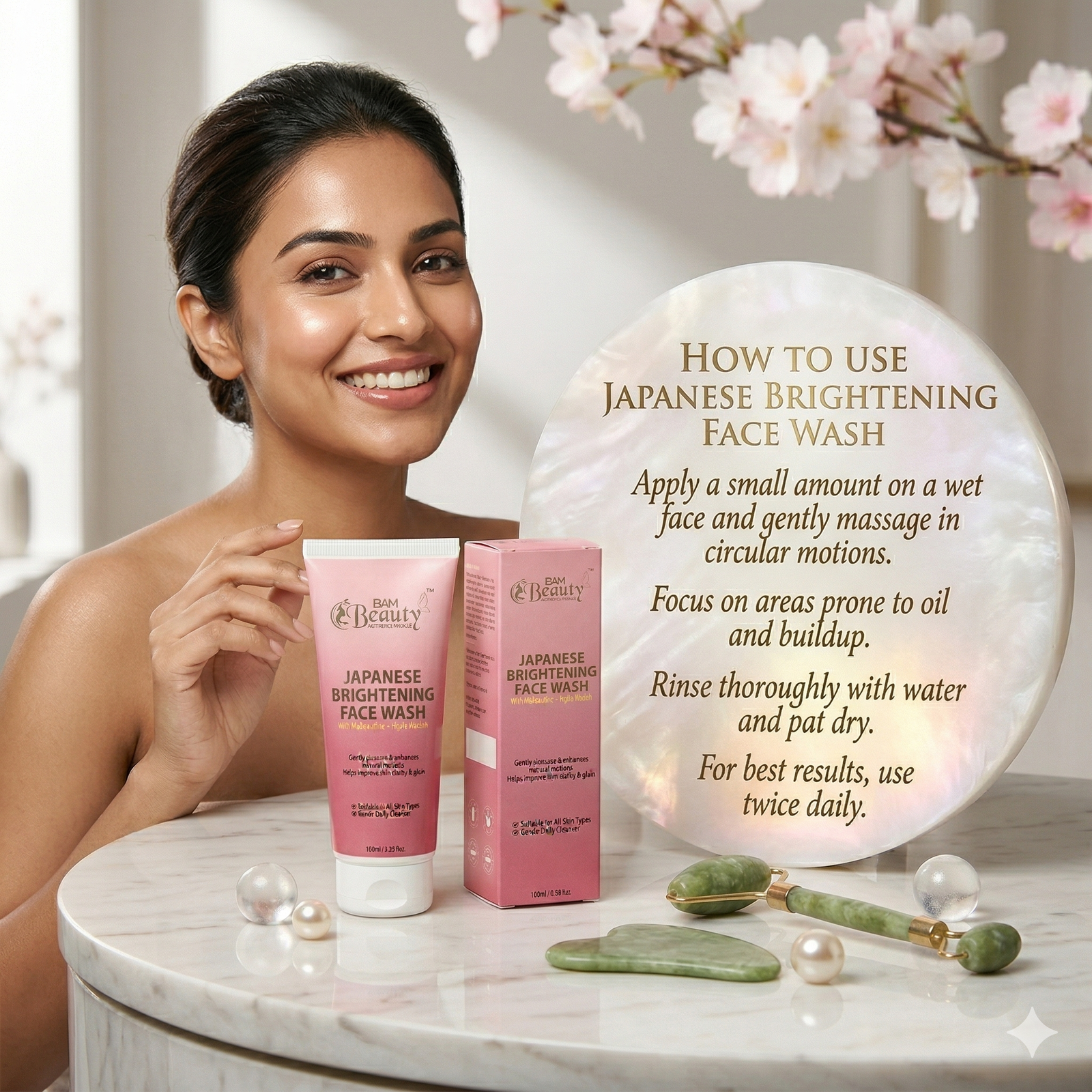 How to Use Japanese Brightening Face Wash