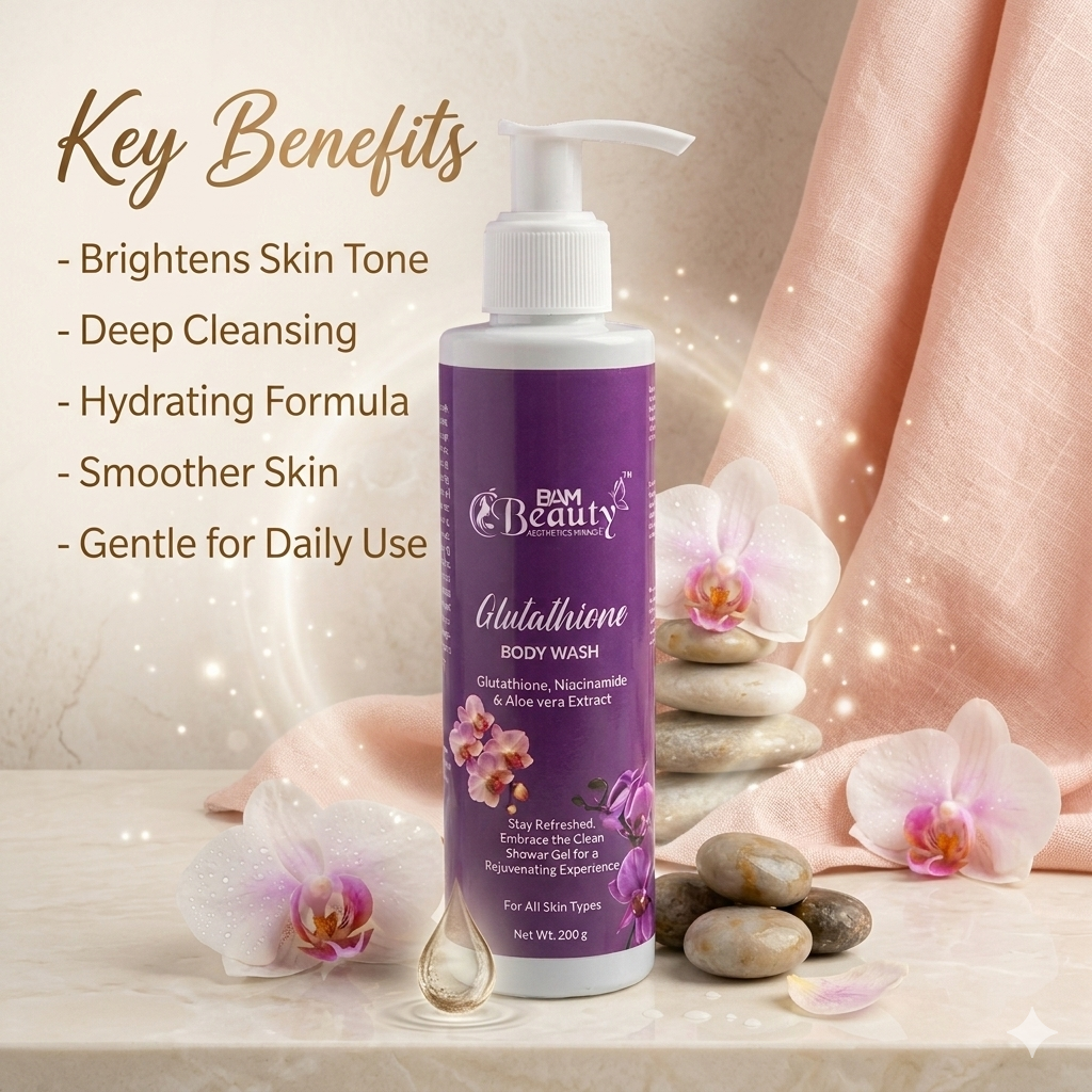 Key Benefits BAM BEAUTY Glutathione Body Wash