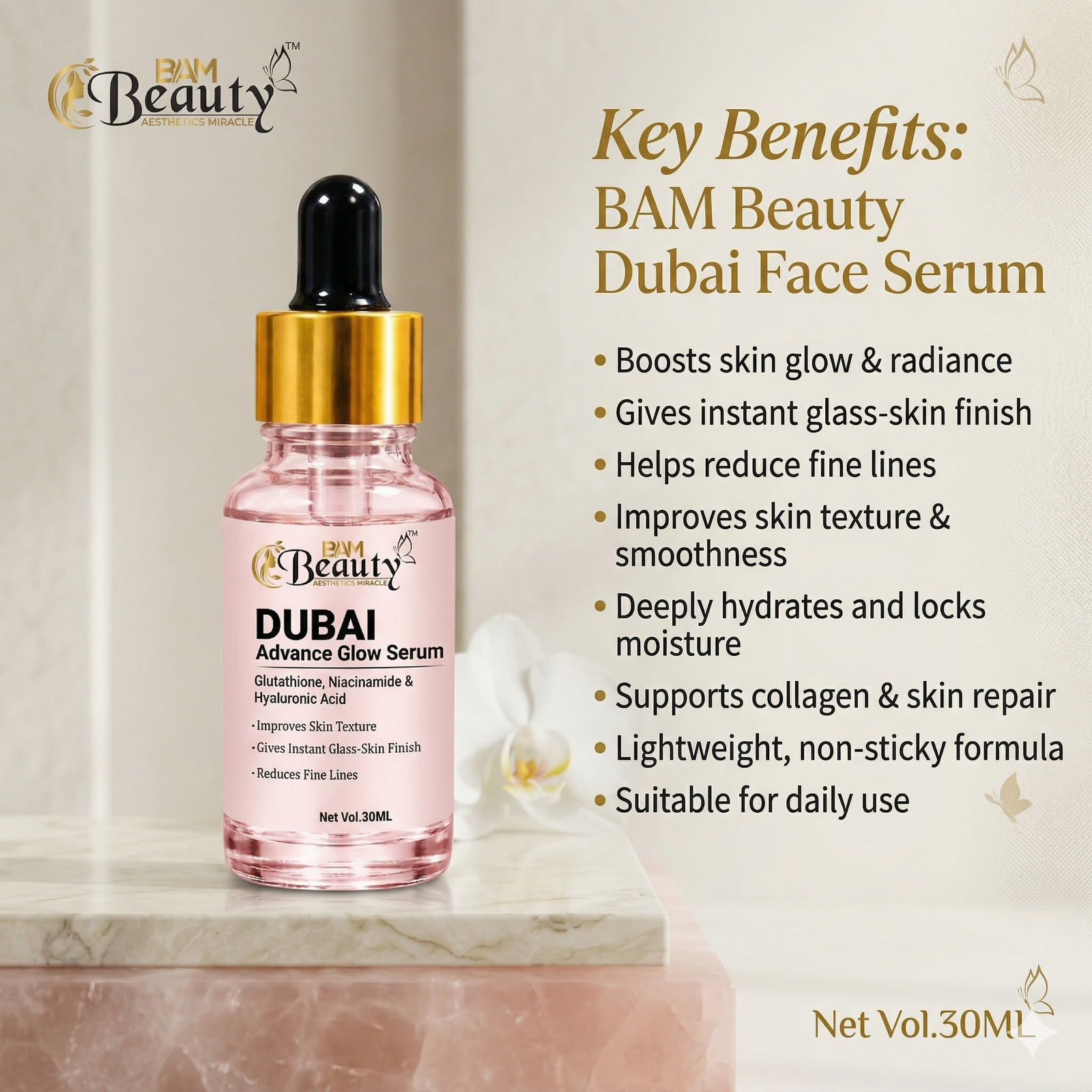Key Benefits BAM Beauty Dubai Face Serum4