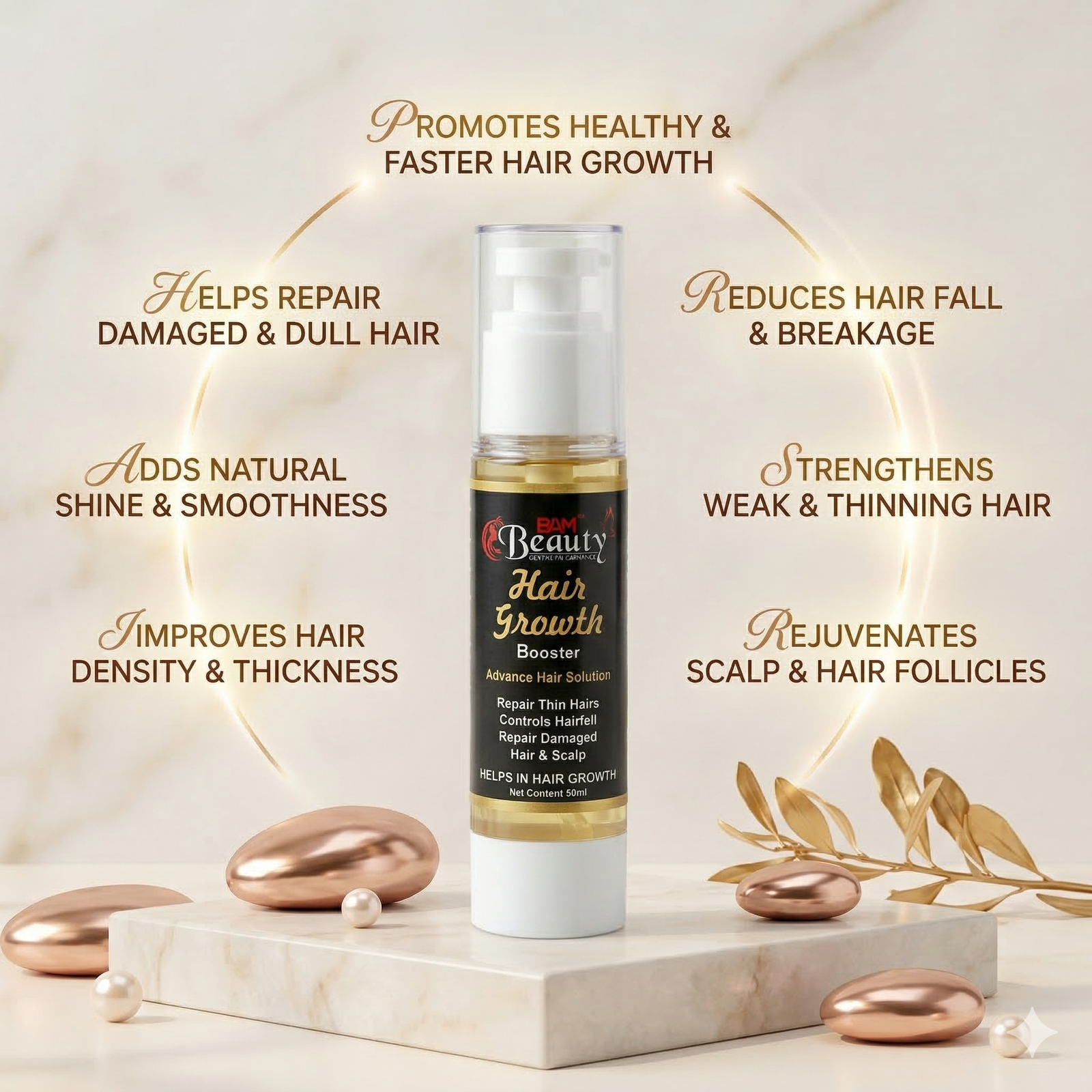 Key Benefits BAM Beauty Hair Growth Booster