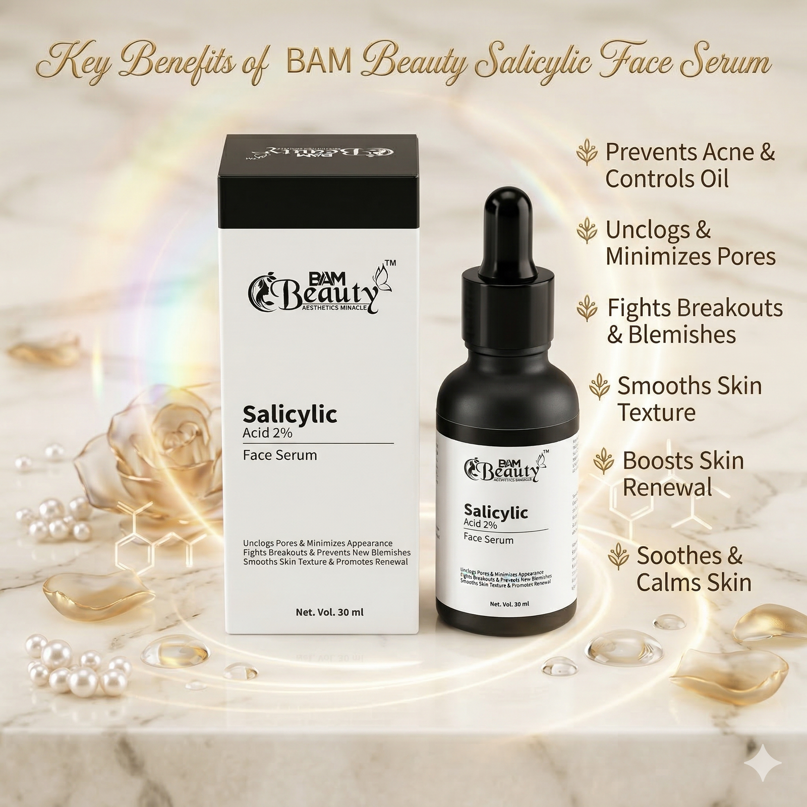 Key Benefits BAM Beauty – Salicylic Face Serum